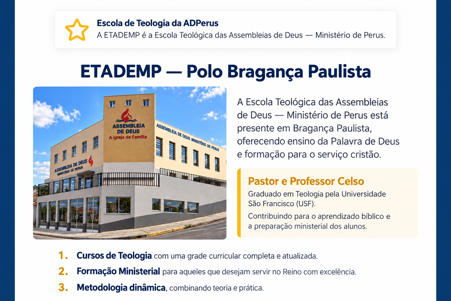 Igreja AD Perus em Bragança Paulista